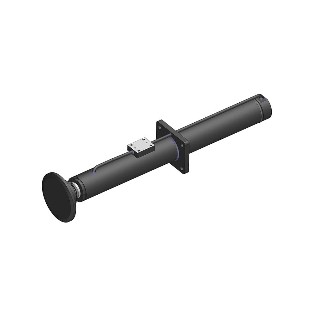 Side-loader crane hydraulic outrigger cylinder